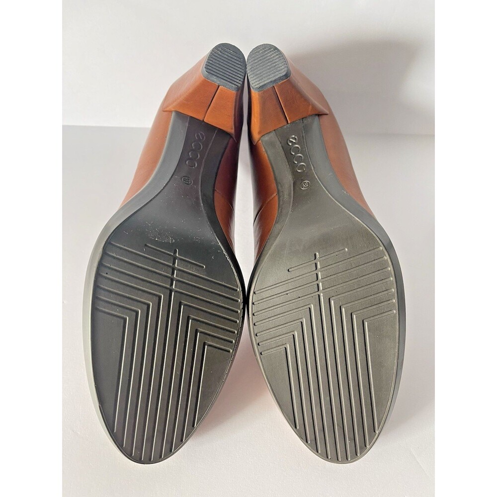 Ecco Shape 55 Plateau Pump US 7/EU 38 Women Cognac Leather #corpcore #office - Picture 6 of 7